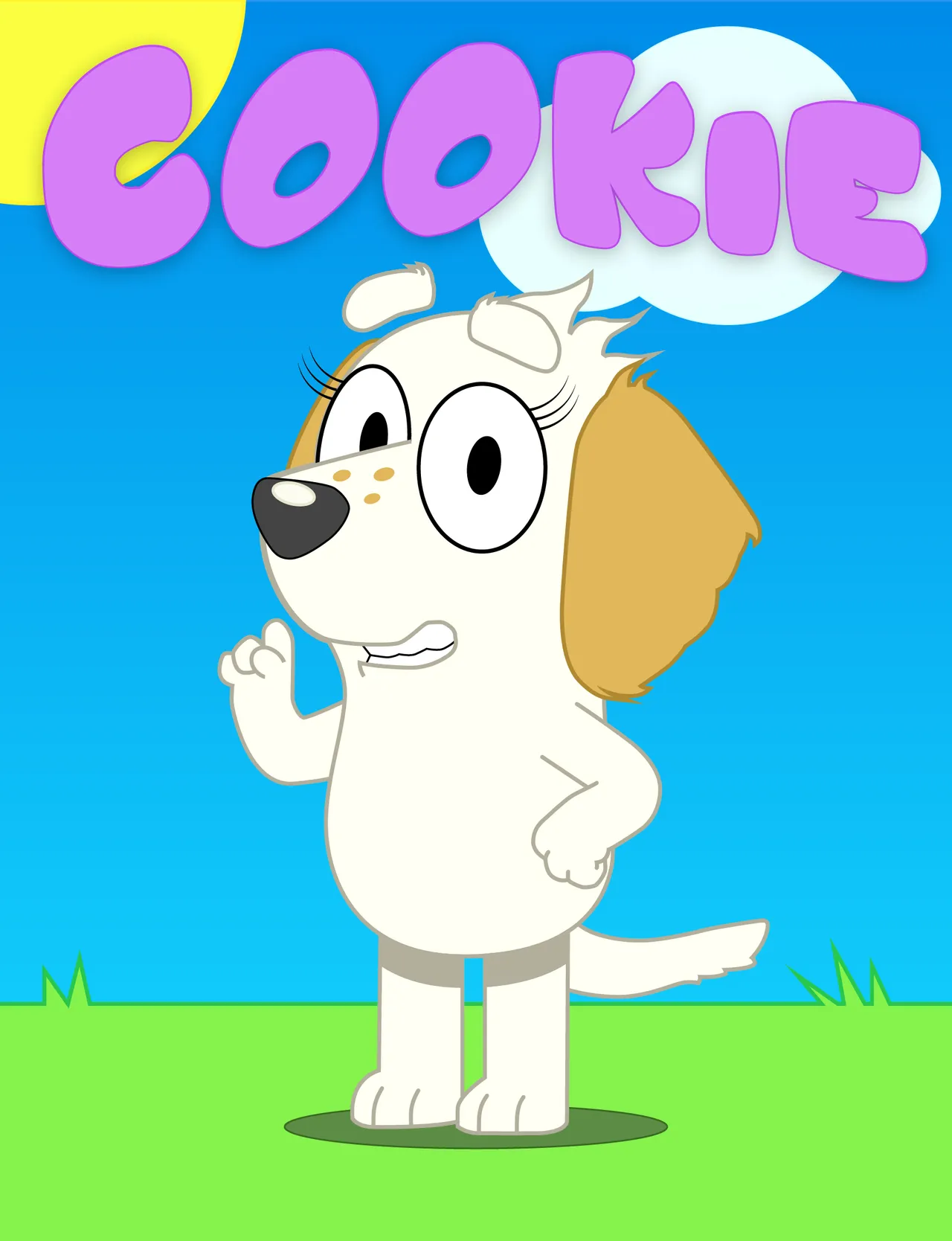 Cookie in a Bluey style Hero Image