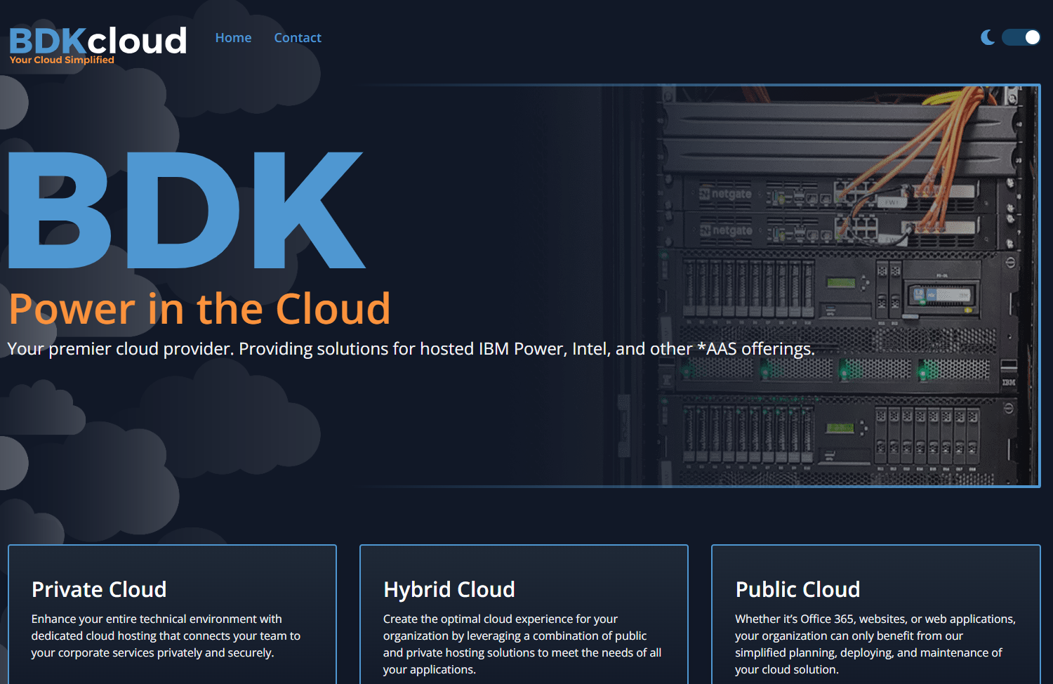 BDKcloud Website hero image