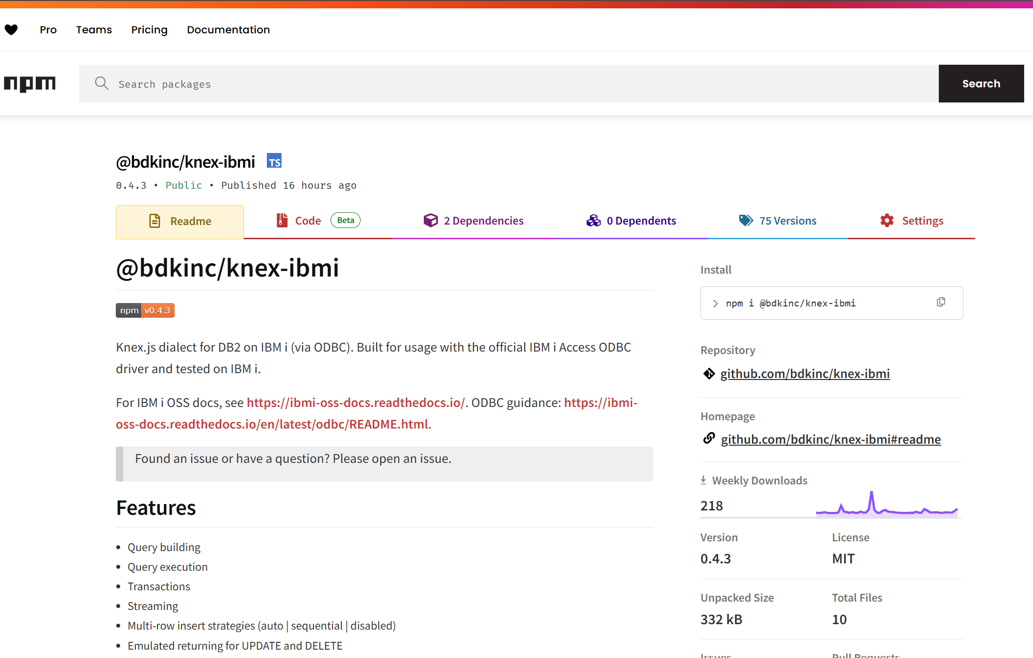 IBM i (DB2) Dialect for Knex thumbnail image