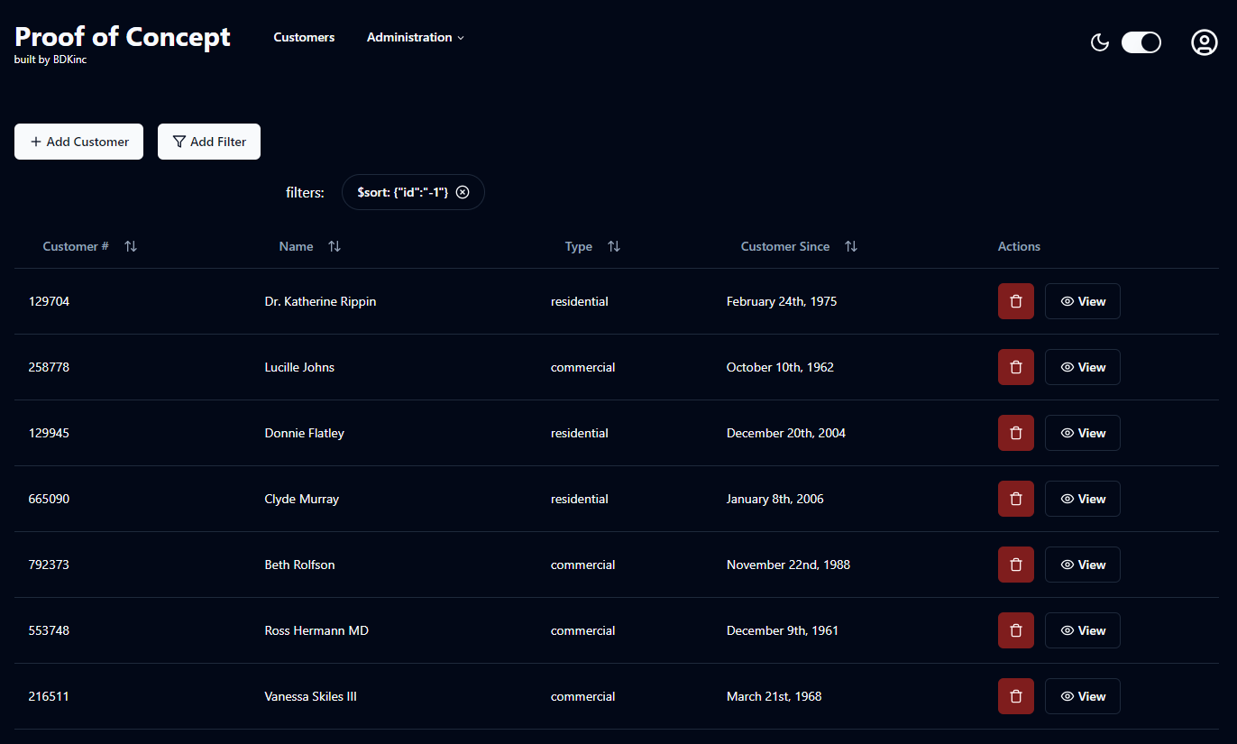 Prototype Demographic Application hero image